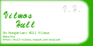vilmos hull business card